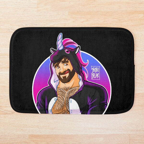 ADAM LIKES UNICORNS - ROUND DETAIL Bath Mat