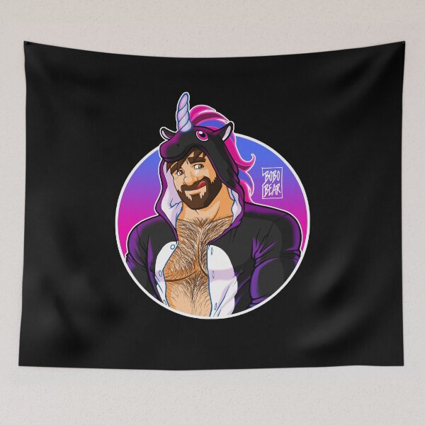 Item preview, ADAM LIKES UNICORNS - ROUND DETAIL designed and sold by bobobear.