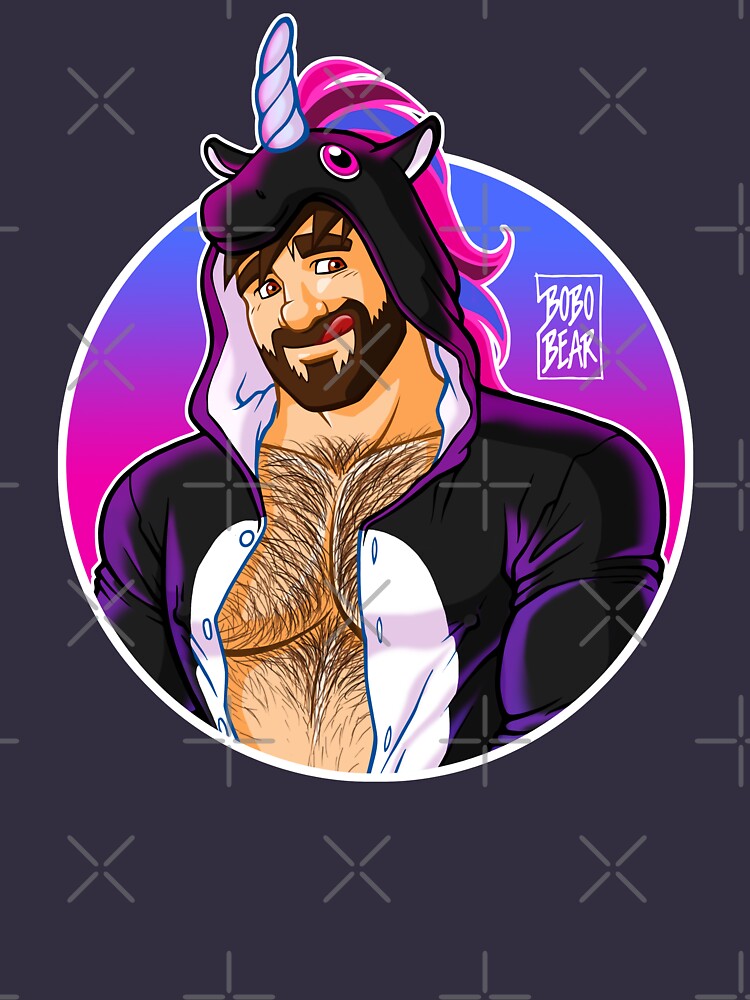 ADAM LIKES UNICORNS - ROUND DETAIL by bobobear