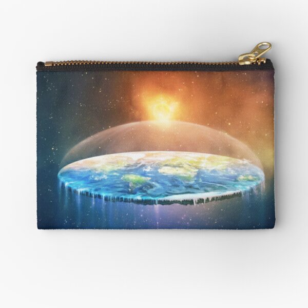 Flat Earth #FlatEarth Zipper Pouch