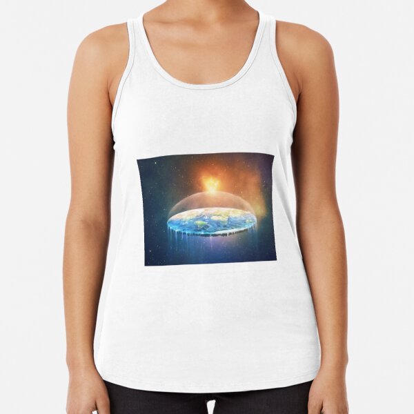 Flat Earth #FlatEarth Racerback Tank Top