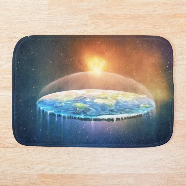 Flat Earth #FlatEarth Bath Mat