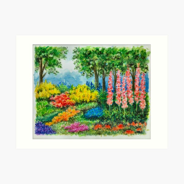 THE KEUKENHOF IN 2009 - WATERCOLOR PAINTING Art Print