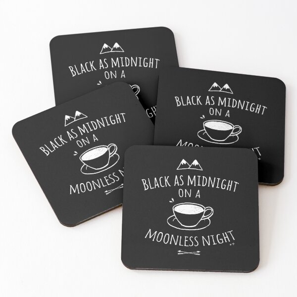 Black as Midnight Coasters (Set of 4)