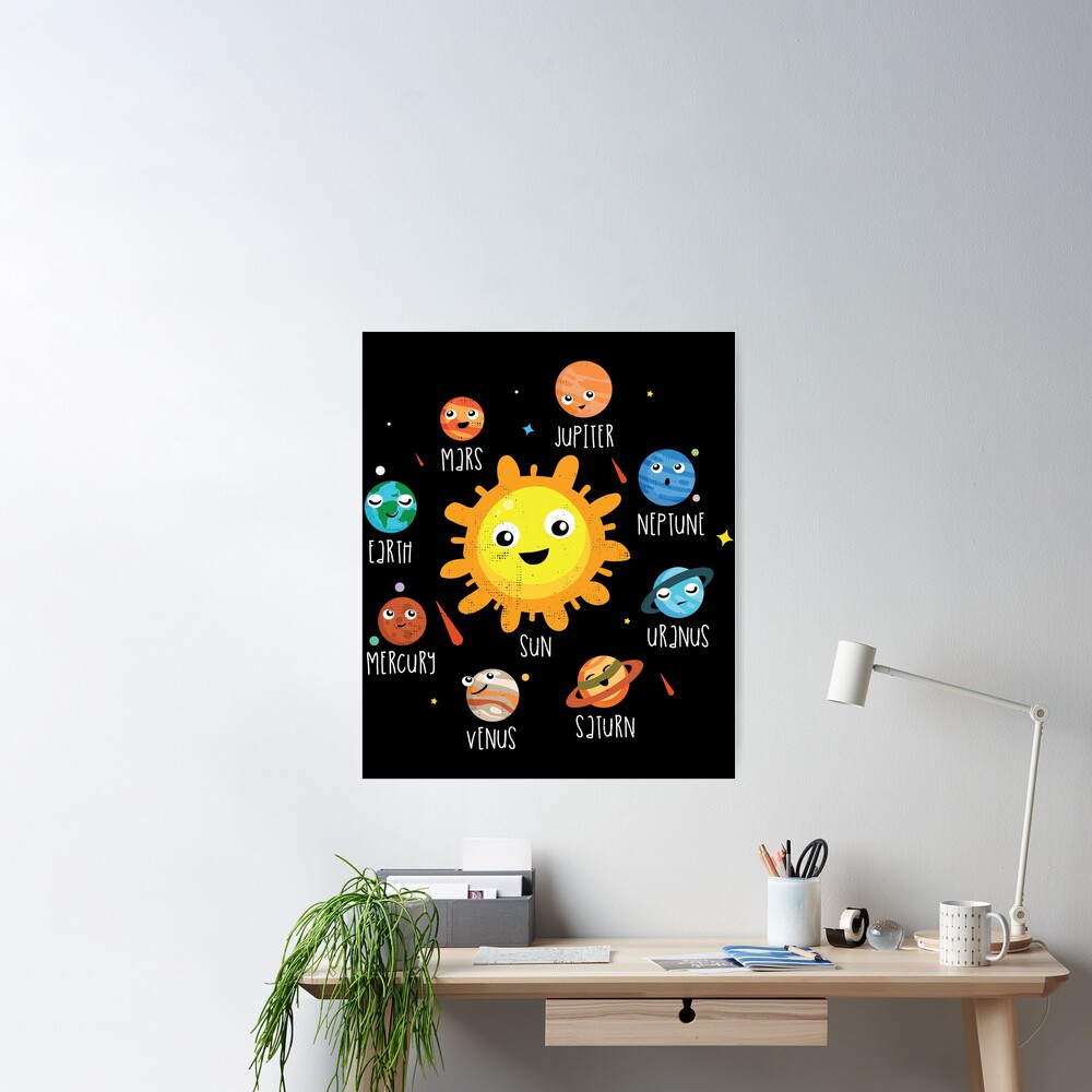 Kids Learn the Planets Solar System Gift Design Idea product Poster for  Sale by Lisbob