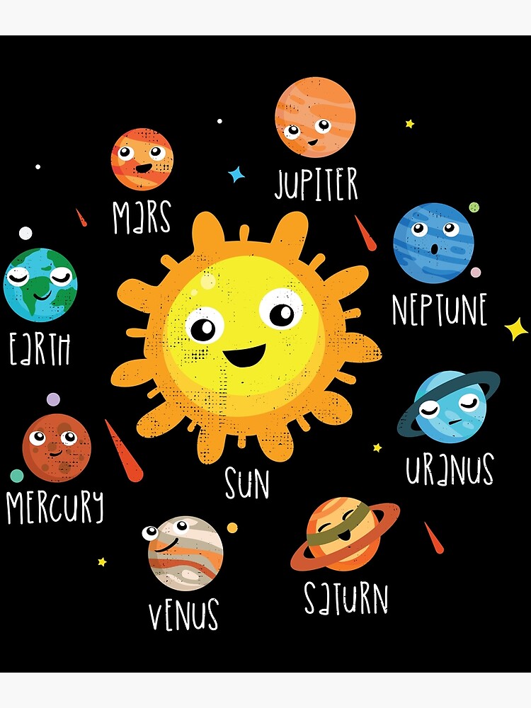Kids Learn the Planets Solar System Gift Design Idea product Poster for  Sale by Lisbob