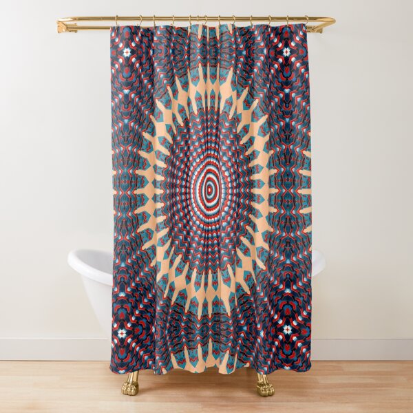 Kaleidoscope Architecture Manadala Building Pattern Shower Curtain