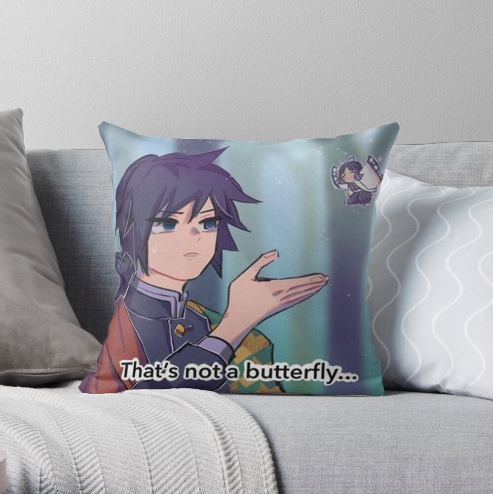 "Giyu Tomioka meme" Throw Pillow by Yivel | Redbubble