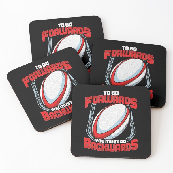 Artikelvorschau, Genial: Um vorwärts zu kommen, muss man rückwärts gehen, Rugby entworfen und verkauft von perfectpresents.
