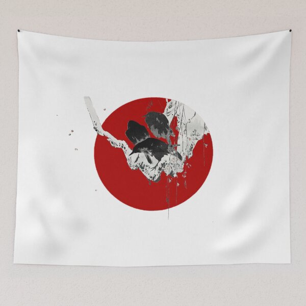 Item preview, Japanese Flag - Crows on a Branch designed and sold by weavernap.