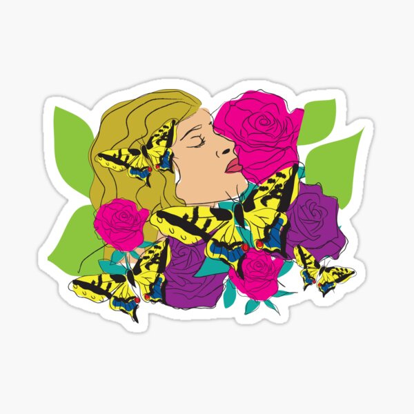 Goddess of the Flowers Sticker