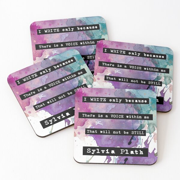 Item preview, Sylvia Plath Quote Watercolour Art designed and sold by Rebel Misfits.