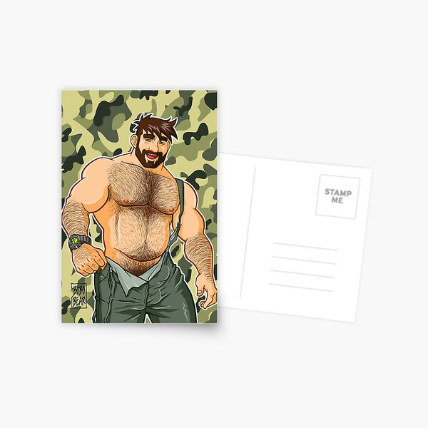 ADAM LIKES DUNGAREES - CAMOUFLAGE Postcard