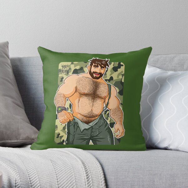 ADAM LIKES DUNGAREES - CAMOUFLAGE Throw Pillow