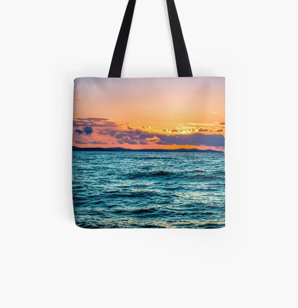 Waves  Orange small shopping bag