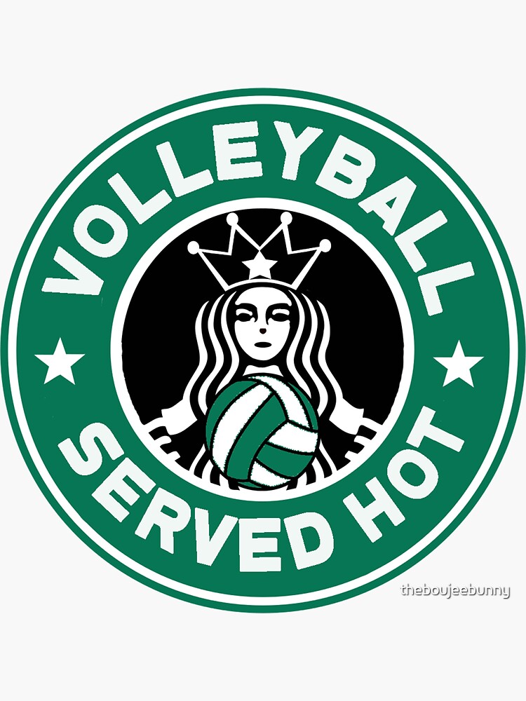 " Volleyball Served Hot Logo" Sticker for Sale by theboujeebunny