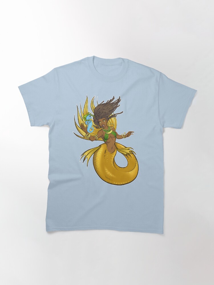 Thumbnail 2 of 7, Classic T-Shirt,  Island Mermaid Gold  designed and sold by cybercat.