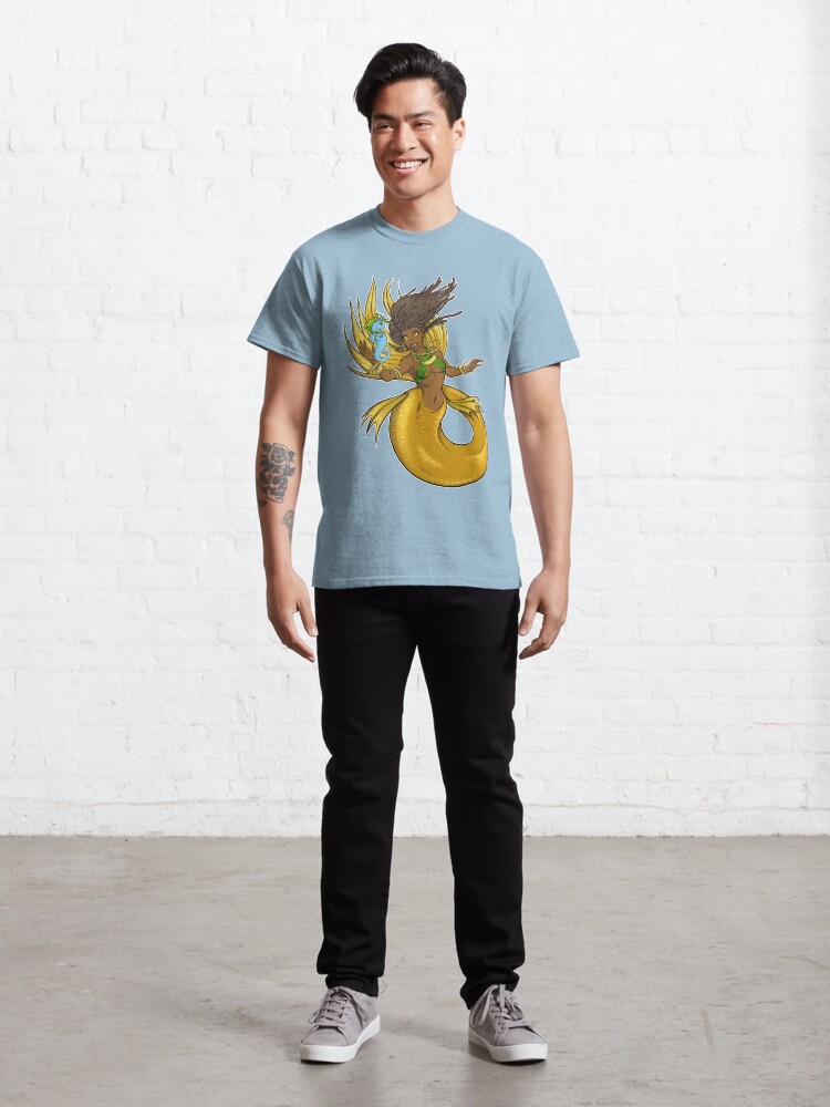 Thumbnail 3 of 7, Classic T-Shirt, Island Mermaid Gold designed and sold by cybercat.