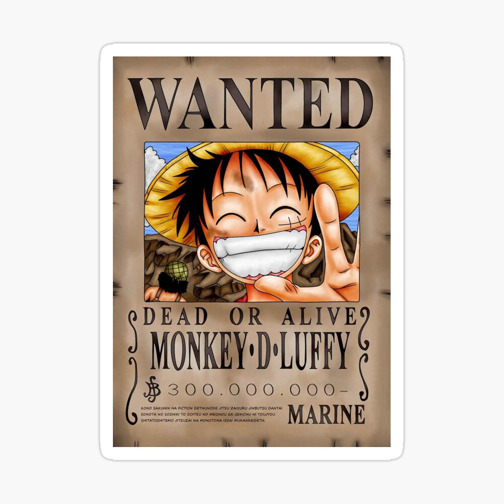 Luffy Wanted One Piece Poster By Lilzer99 Redbubble