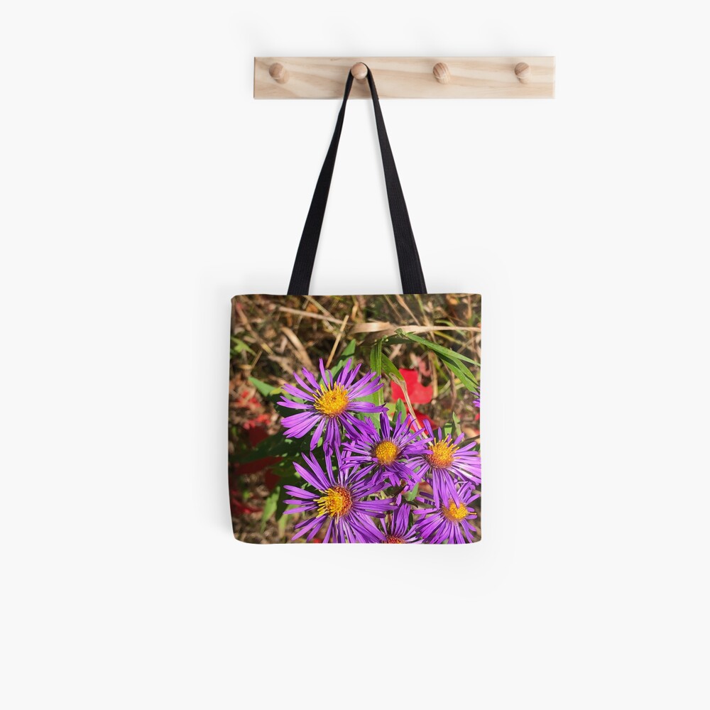 Flowers, Purple, yellow flowers Tote Bag