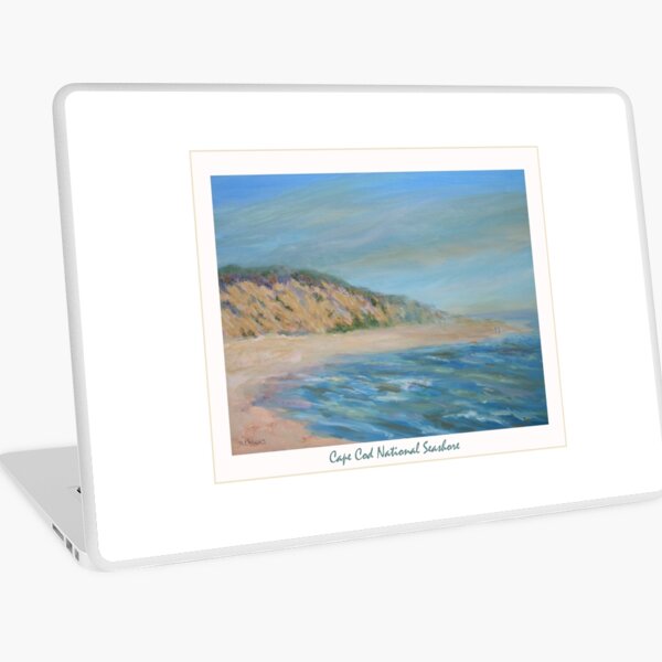 Cape Cod National Seashore. Oil painting of the unspoiled dunes and beach of Cape Cod. Laptop Skin
