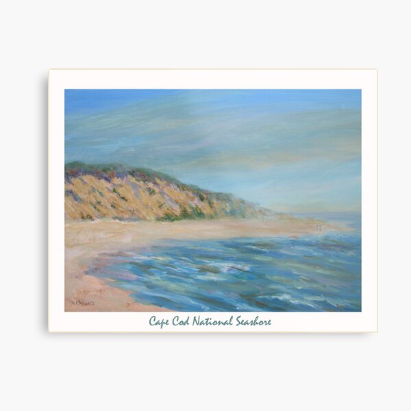 Cape Cod National Seashore. Oil painting of the unspoiled dunes and beach of Cape Cod. Metal Print