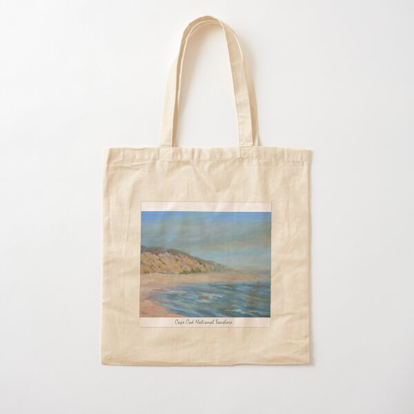 Cape Cod National Seashore. Oil painting of the unspoiled dunes and beach of Cape Cod. Cotton Tote Bag