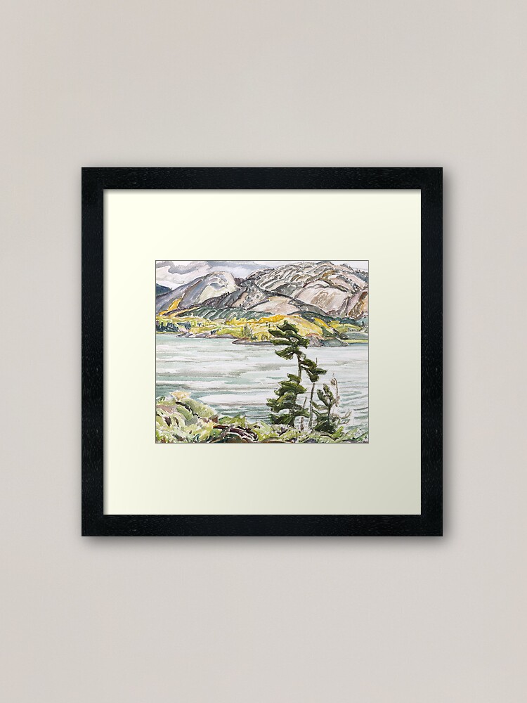 Outlet La Cloche Mountain and Lake, by Franklin Carmichael Framed