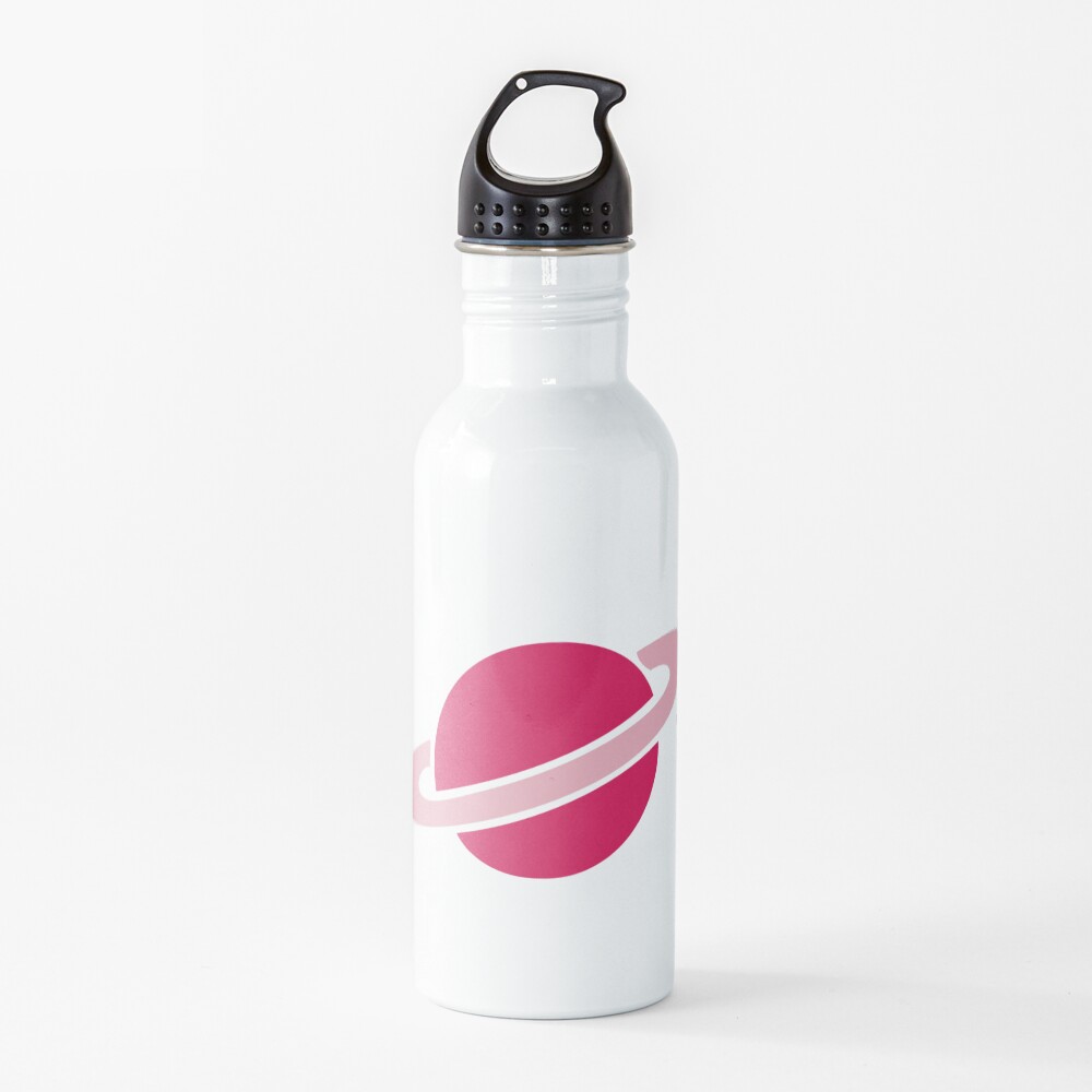Neon Space Planets Pattern Water Bottle