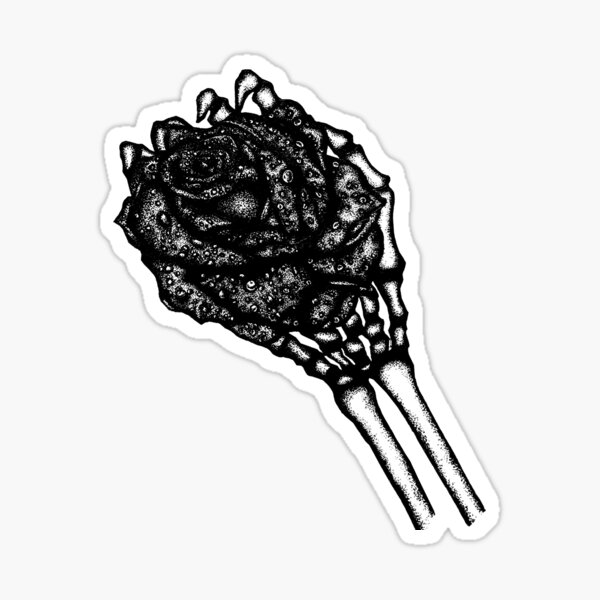 Rose in Hand Sticker