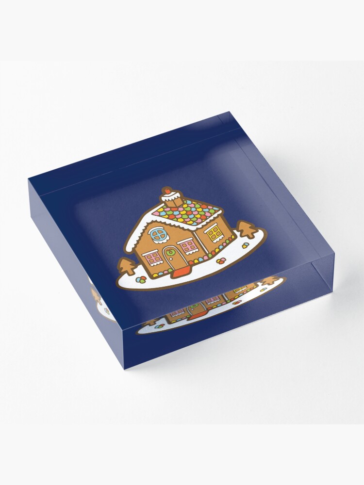 Alternate view of Gingerbread House Pattern - Christmas Eve Acrylic Block