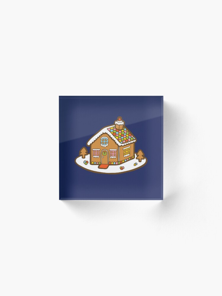 Alternate view of Gingerbread House Pattern - Christmas Eve Acrylic Block