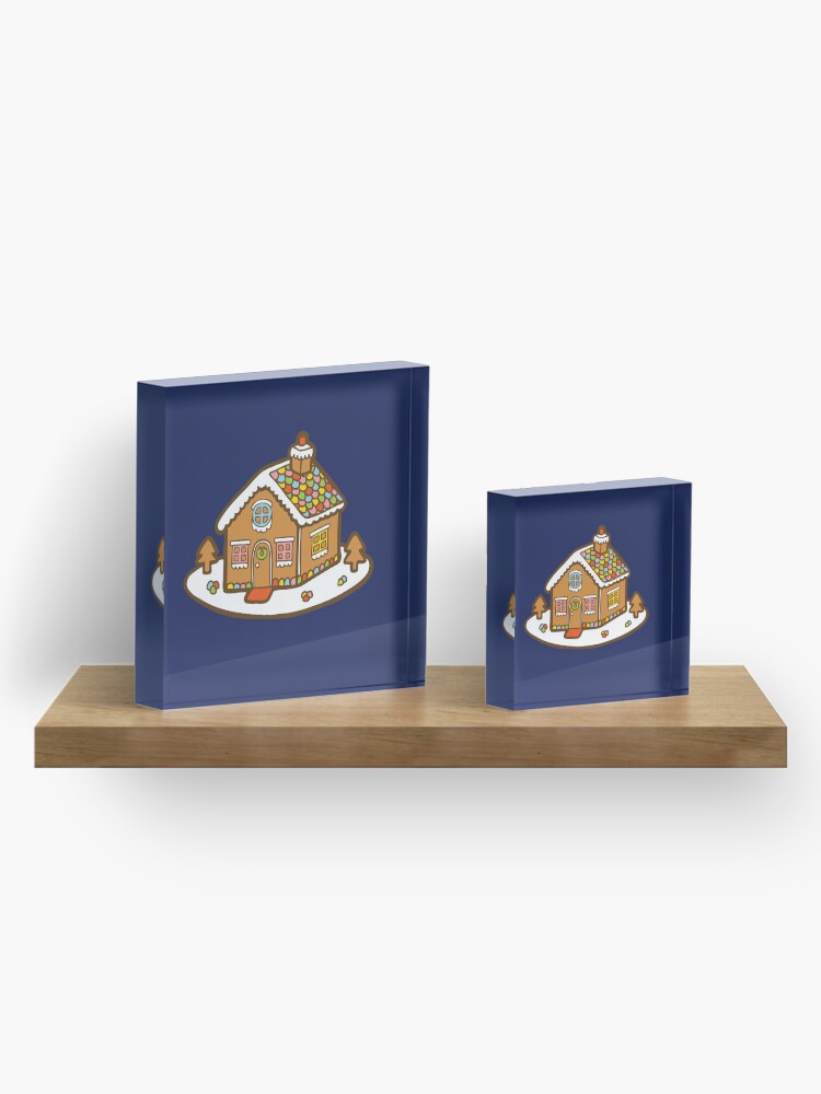 Alternate view of Gingerbread House Pattern - Christmas Eve Acrylic Block