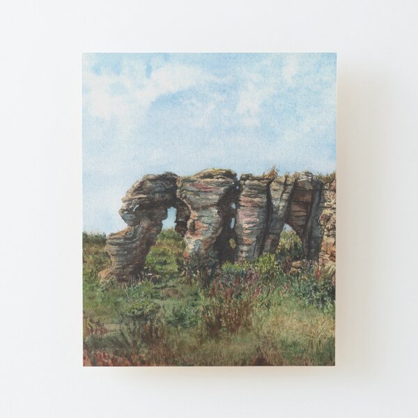 Caves of Caiplie, Fife Wood Mounted Print