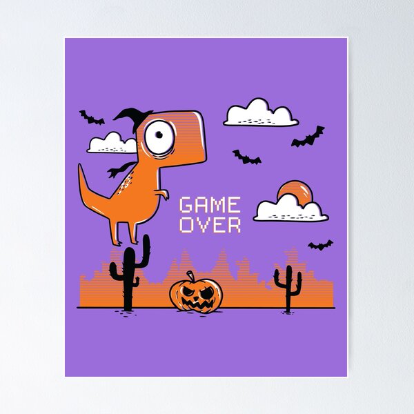 dinosaur game over T-Rex Dinosaur Sticker for Sale by ALAE123SHOP