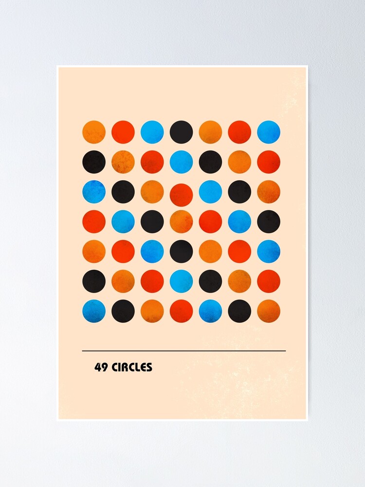 Bauhaus Colored Circles poster