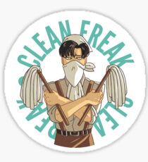 Levi button - Clean Freak Sticker