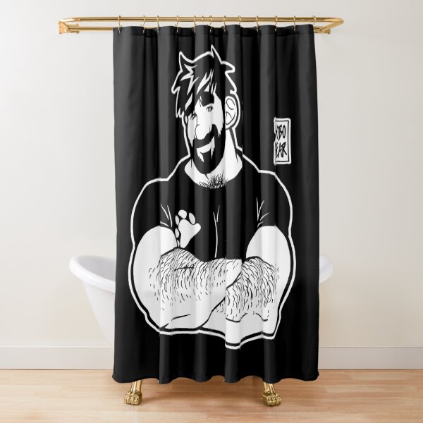 ADAM LIKES CROSSING ARMS - LINEART Shower Curtain