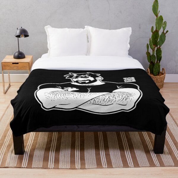 ADAM LIKES CROSSING ARMS - LINEART Throw Blanket