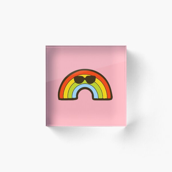 Cool Rainbow Pattern Acrylic Block
