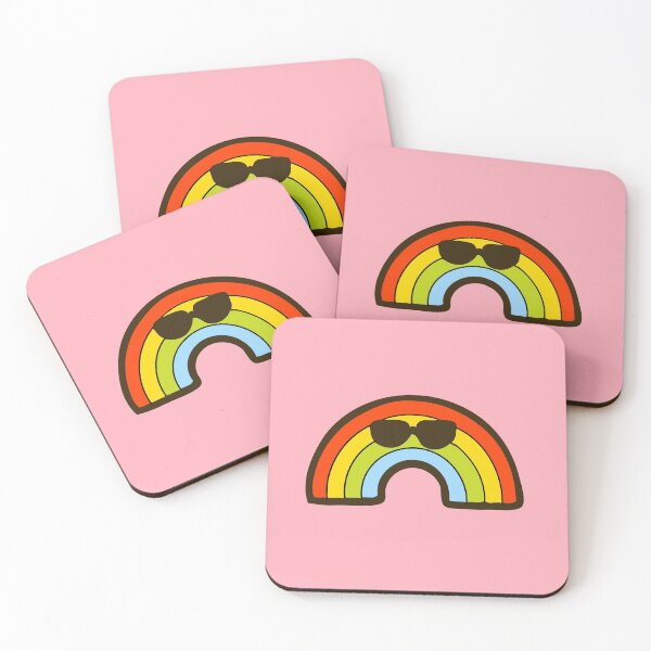 Cool Rainbow Pattern Coasters (Set of 4)