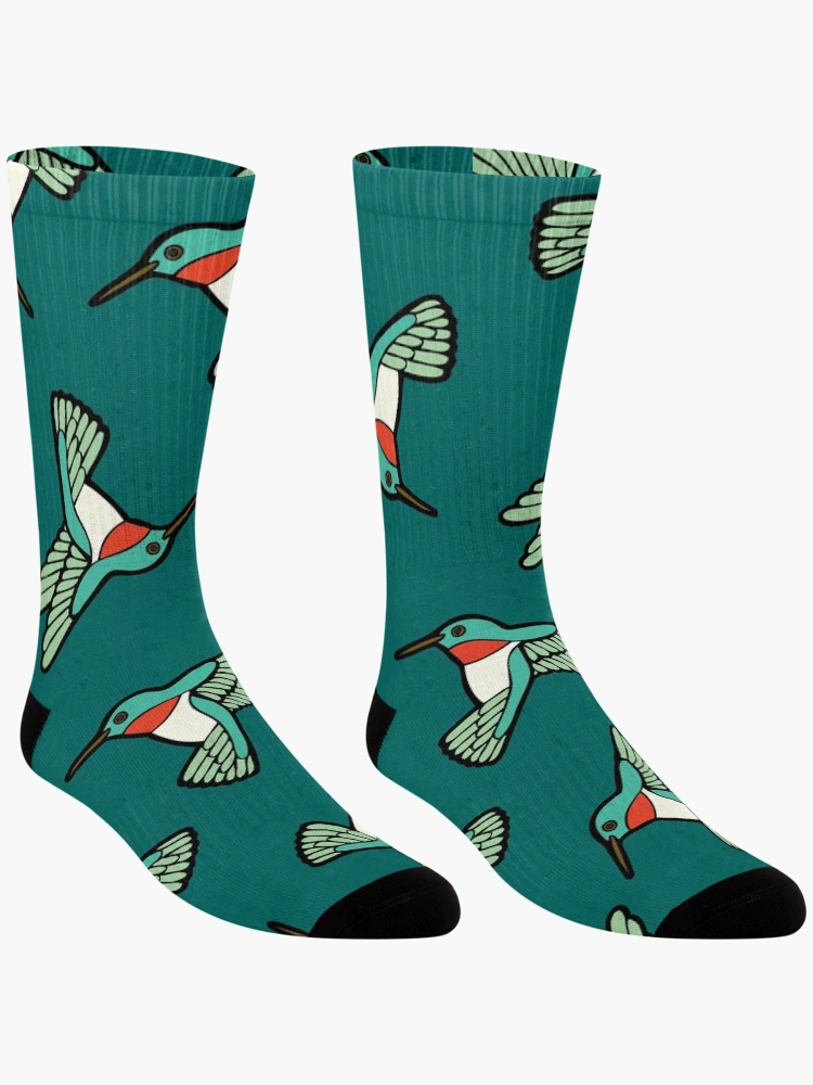 Thumbnail 3 of 5, Socks, Hummingbird Pattern designed and sold by evannave.