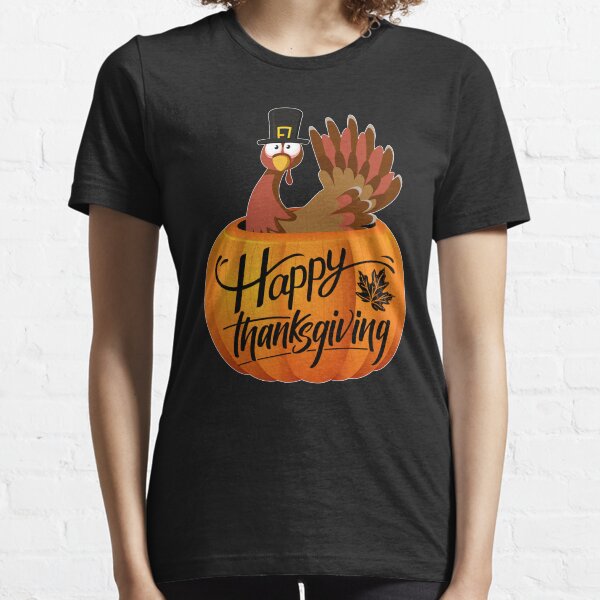 Item preview, Happy Thanksgiving Day Dad Mom Gift Funny Turkey In Pumpkin Graphic Design designed and sold by Shirt-Online.