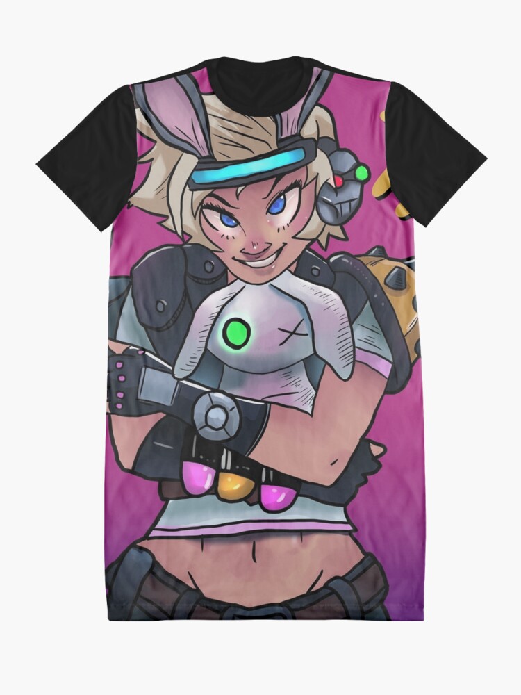 Alternate view of Not So Tiny Tina Borderlands 3 Graphic T-Shirt Dress