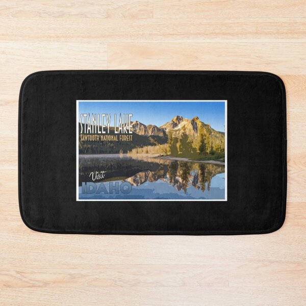 Item preview, Vintage retro style poster of Stanley Lake Idaho, in the Sawtooth National Forest designed and sold by mkopka.