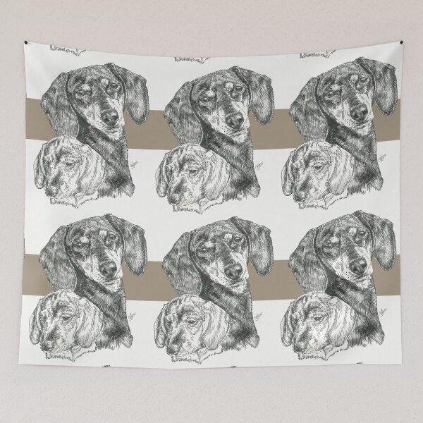 Item preview, Dachshund (smooth coat) Father & Son designed and sold by BarbBarcikKeith.
