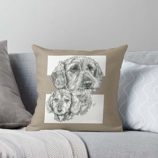 Item preview, Dachshund (wire-haired) Father & Son designed and sold by BarbBarcikKeith.