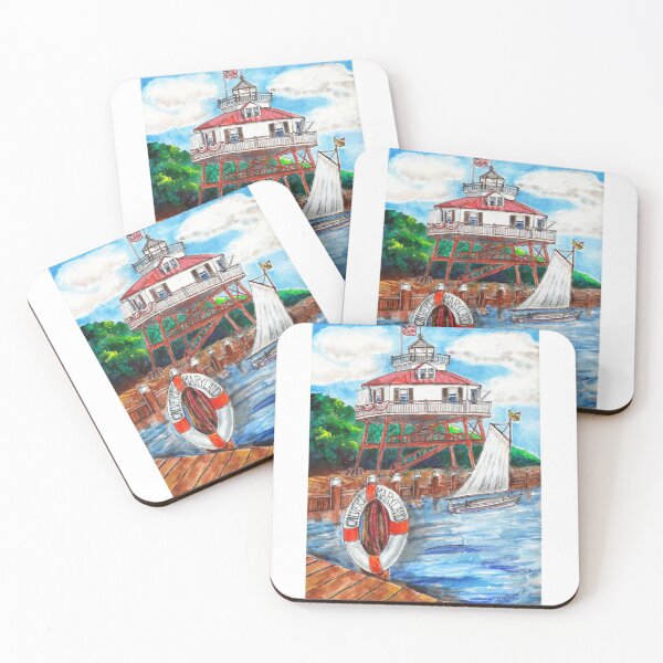 Item preview, Drum point Lighthouse Calvert County Maryland designed and sold by DarkRubyMoon.