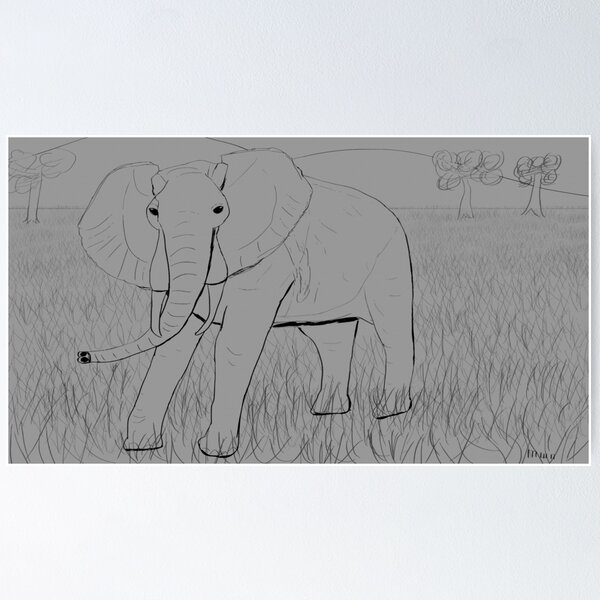 Item preview, Elefante salvaje designed and sold by CreativeMatthew.