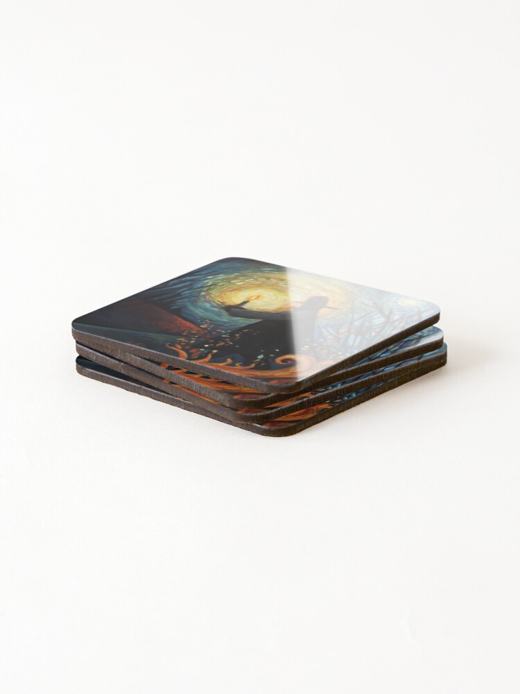 Thumbnail 4 of 5, Coasters (Set of 4), Thief of Sparks designed and sold by ChadElliottArt.